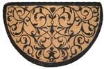 Iron Grate Half Round Coir Door Mats Large